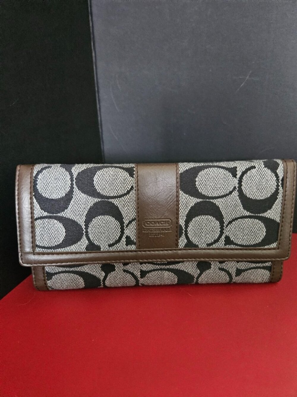 COACH Brown and Tan Monogram Signature